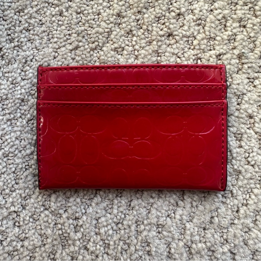 Coach Red Wallet Card Holder